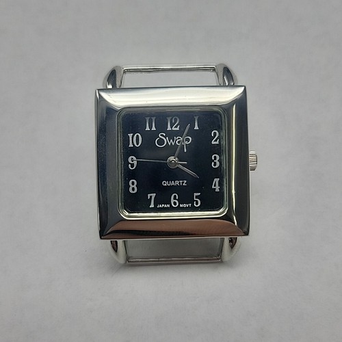 Black square swap watch - square,