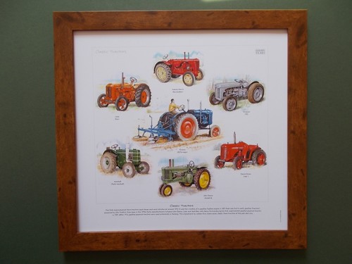 Tractors print framed - print,