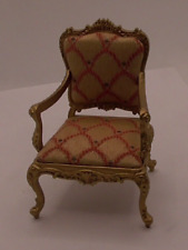 1/12  Dolls House Furniture LOUIS XV ROCOCO ARMCHAIR/Gold  JJ07014ACGnew