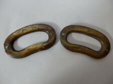 Pair of Reclaimed Vintage Brass Recessed Pull Cabinet / Drawer Handles #IM202