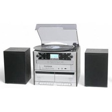 Steepletone Phoenix 6-In-1 Music Centre Bluetooth MP3 FM CD Cassette
