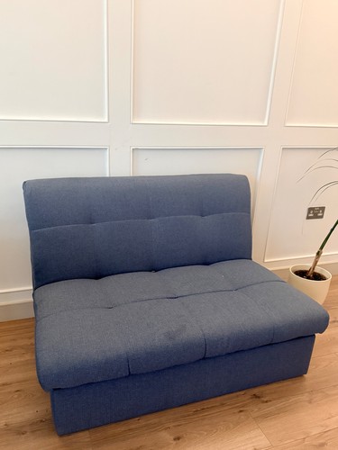 Navy double sofa bed - sofa, –
