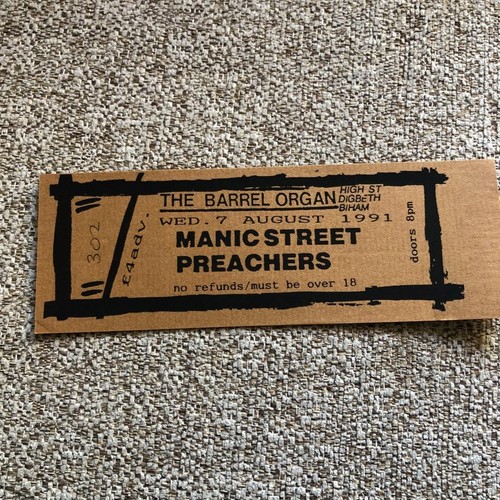 Manic street preachers ticket - preachers,