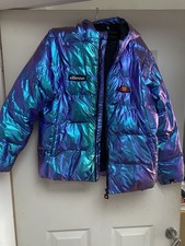 Vintage Ellesse Metallic purple Puffer Jacket Age 12-13 Years unique