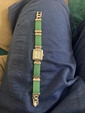 Green Jade And 925 Silver Watch Rare