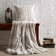 Snow Leopard Faux Fur Natural