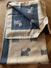 House of Tweed Scottie dog reversible grey & brown soft scarf shawl pashmina