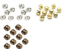 10 x 12mm Small Jingle Bells Gold Bronze Silver Decoration Charm Dancing Metal