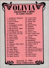 Olivia Collector Cards Single Nude Comic Images Trading Cards Multi Listing Pick