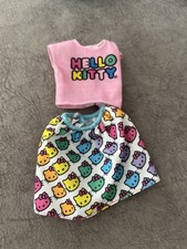 Hello Kitty Barbie Outfit Dolls Accessories Top & Skirt  Sanrio Mattel