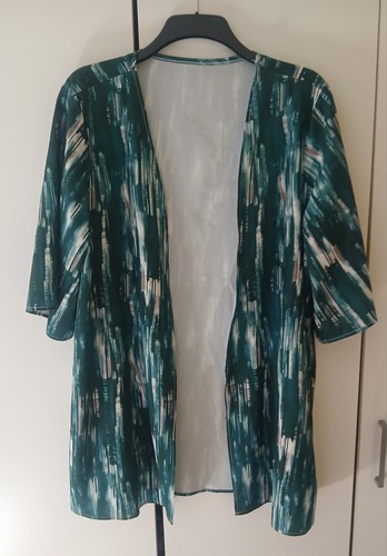 Abstract green kimono cardigan - abstract, kimono/cardigan