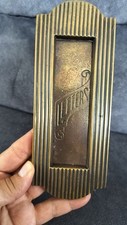 Original Victorian Vertical Brass Letter Box
