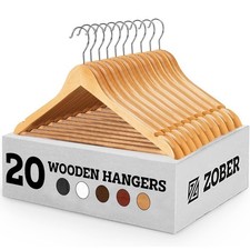 Zober Wood Wooden Hangers 20