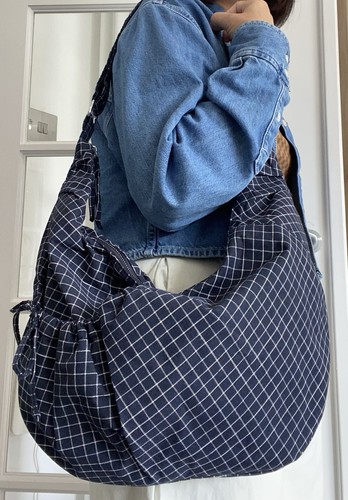 Large checked crossbody bag - large,