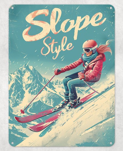 Ski slope style - slope, mountains