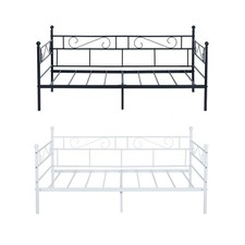 Black/White Metal Daybed Frame