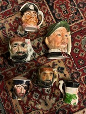 Toby Jugs Vintage Ceramic X6 Mixed Sizes