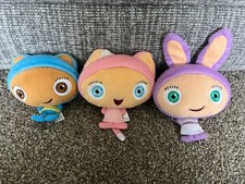 Waybuloo Soft Toy Plush Blue Nok Tok, Pink De Li  & Purple Lau Lau 5" Tall