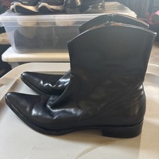 Musto Black Leather Zip Up