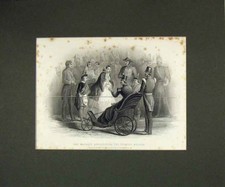 Original Old Antique Print