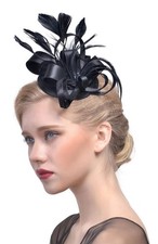 Satin Clip Fascinator Feather