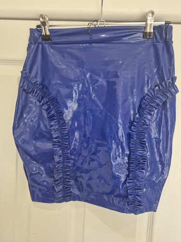 Blue pvc skirt size - pvc, bnwot