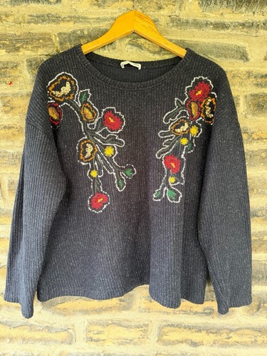 Zara floral embroidered - zara, sequin