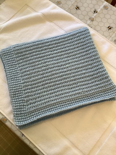 New hand knitted blue double - new,