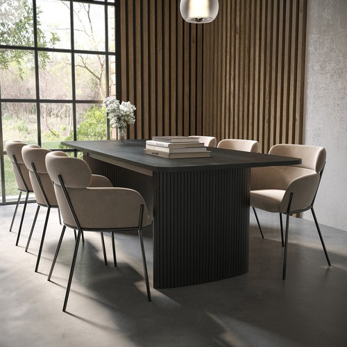 Large rectangular black - rectangular, oak
