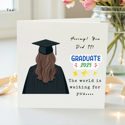 Personalised graduation card - graduation,