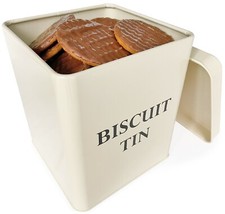 Biscuit tin cream - tin,