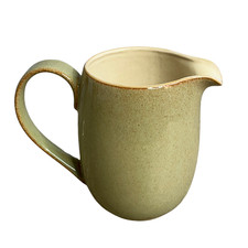 Denby Camelot Stoneware Milk Jug Green Vintage Crockery - Made In England