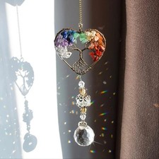 Glass heart crystal - "glass,