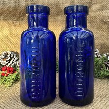 Pair Of Vintage Cobalt Blue