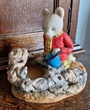 RUPERT BEAR AND THE FISH No.R035-75 ANNIVERSARY EDITION ARDEN SCULPTURES