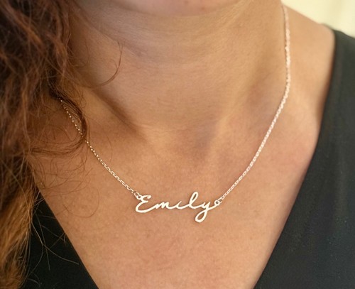 Name necklace personalised - name, 925