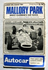 MALLORY PARK 18 Aug 1968 BRSCC Clubmans Car Races Official Programme