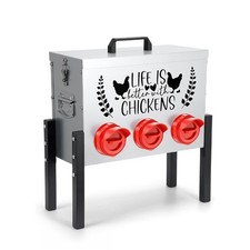Metal chicken port feeder - metal,