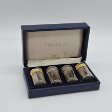 Vintage Tiffany & Co. Sterling Silver Set of 2 Salt & Pepper Shaker Boxed Set 