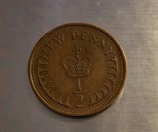 Mixed Half Penny Coins, Bulk Lot of 200, Mostly 1971 onwards