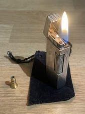 Vintage Dunhill Rollagas Lighter Silver Plated  Serviced With Pouch And Adapter