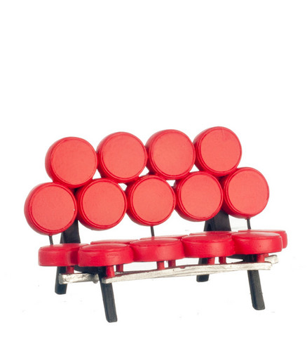 Dolls house sofa red - dolls,