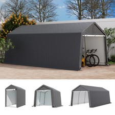 3x5, 6x6, 10x20ft Garden Waterproof Anti-UV Storage Tent Bike Shed Car Storage