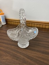 Vintage Crystal Basket with