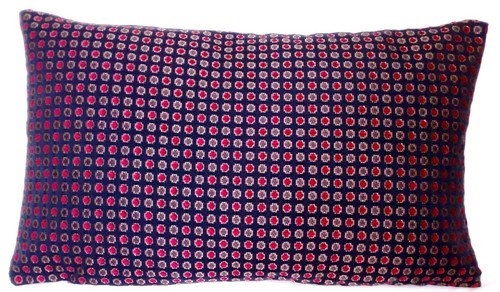 Squares woven fabric cushion - squares,