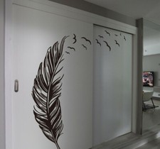 Large Feather Wall Art Vinyl