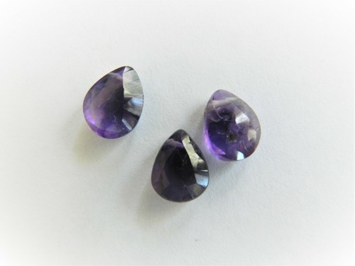 Amethyst faceted flat - faceted,