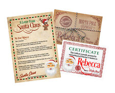 Letter from Santa Father Christmas or Certificate  or Both FULLY Personalised