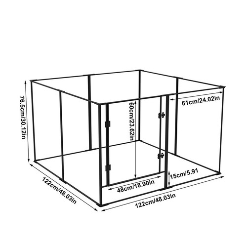 Large acrylic dog playpen pet - large,