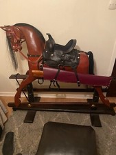 large wooden rocking horse